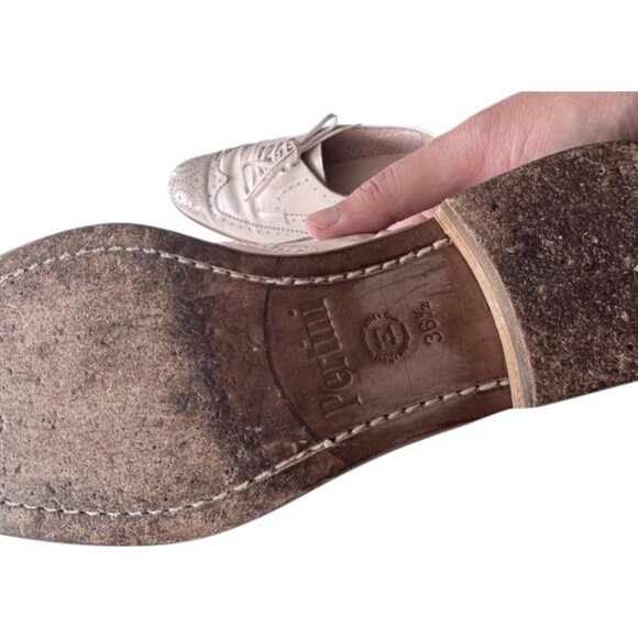 Pertini blush pink lace up brogue oxfords shoes size 6 - Picture 5 of 5